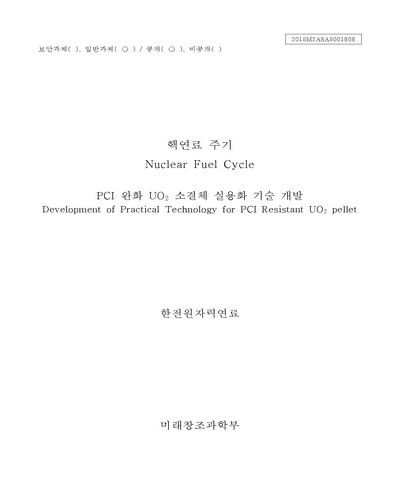 PCI 완화 UO₂ 소결체 실용화 기술 개발 [전자자료]