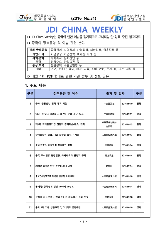 JDI China weekly | 국회도서관 국회전자도서관